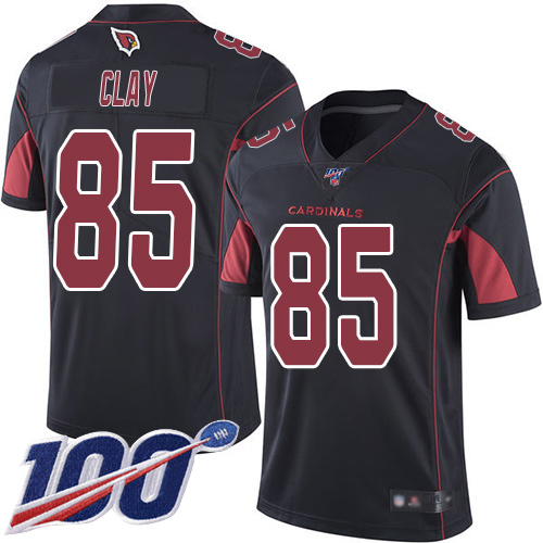 Arizona Cardinals Limited Black Men Charles Clay Jersey NFL Football 85 100th Season Rush Vapor Untouchable